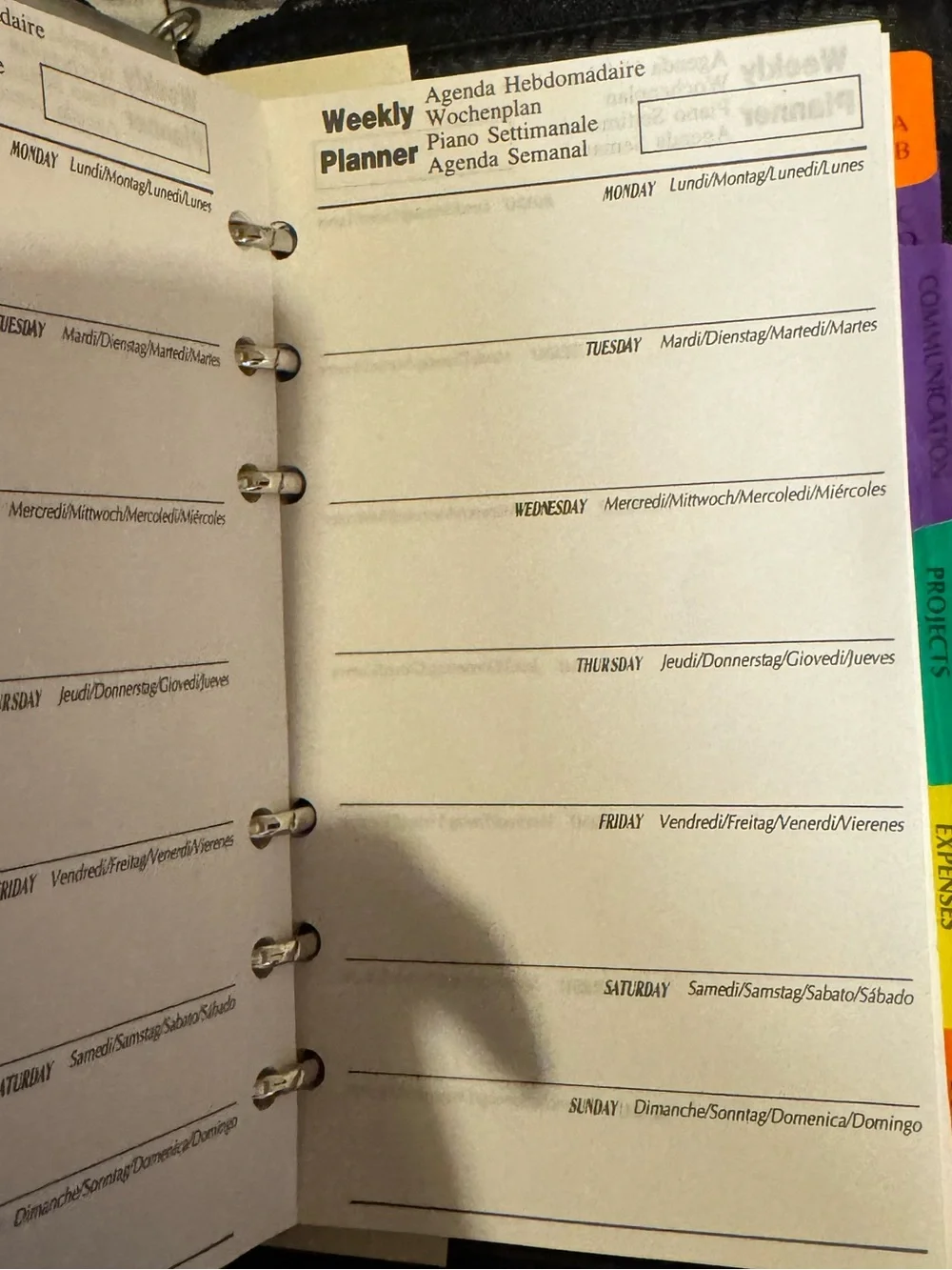 NEW Black Leather Diary Agenda Planner Organizer - Unbranded